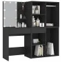 Schminktisch mit LED und schwarzen Sperrholzschränken von vidaXL, Schlafzimmerkommoden - Ref: Foro24-3082027, Preis: 195,29 €...