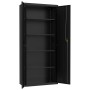 Armario archivador de acero negro 90x40x240 cm de vidaXL, Taquillas y armarios de almacenamiento - Ref: Foro24-3188327, Preci...