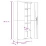 Armario archivador de acero negro 90x40x240 cm de vidaXL, Taquillas y armarios de almacenamiento - Ref: Foro24-3188327, Preci...