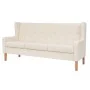 Sofá de 3 plazas de tela color blanco crema de vidaXL, Sofás - Ref: Foro24-245451, Precio: 385,35 €, Descuento: %