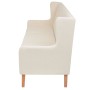 Sofá de 3 plazas de tela color blanco crema de vidaXL, Sofás - Ref: Foro24-245451, Precio: 391,25 €, Descuento: %