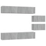 Set de muebles para TV 6 pzas madera contrachapada gris Sonoma en Muebles TV | Comprar online en Foru.es