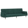 Sofá cama con cojines terciopelo verde oscuro de vidaXL, Sofás - Ref: Foro24-351859, Precio: 315,50 €, Descuento: %