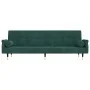 Sofá cama con cojines terciopelo verde oscuro de vidaXL, Sofás - Ref: Foro24-351859, Precio: 310,93 €, Descuento: %