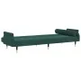 Sofá cama con cojines terciopelo verde oscuro de vidaXL, Sofás - Ref: Foro24-351859, Precio: 310,93 €, Descuento: %