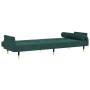 Sofá cama con cojines terciopelo verde oscuro de vidaXL, Sofás - Ref: Foro24-351859, Precio: 315,50 €, Descuento: %