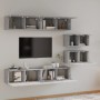 Set de muebles para TV 6 pzas madera contrachapada gris Sonoma en Muebles TV | Comprar online en Foru.es
