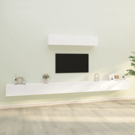 Set de muebles para TV 6 piezas madera contrachapada blanco en Muebles TV | Comprar online en Foru.es