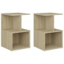 Mesitas de noche 2 uds contrachapada roble Sonoma 35x35x55 cm de vidaXL, Mesitas de noche - Ref: Foro24-806353, Precio: 51,58...