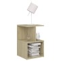 Mesitas de noche 2 uds contrachapada roble Sonoma 35x35x55 cm de vidaXL, Mesitas de noche - Ref: Foro24-806353, Precio: 51,58...