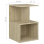 Mesitas de noche 2 uds contrachapada roble Sonoma 35x35x55 cm de vidaXL, Mesitas de noche - Ref: Foro24-806353, Precio: 51,58...