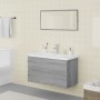 Set de muebles de baño madera contrachapada gris Sonoma de vidaXL, Muebles de baño - Ref: Foro24-3120349, Precio: 201,01 €, D...