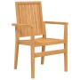 Sillas de jardín apilables 4 uds madera de teca 56,5x57,5x91 cm de vidaXL, Sillas de jardín - Ref: Foro24-3157901, Precio: 57...