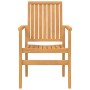 Sillas de jardín apilables 4 uds madera de teca 56,5x57,5x91 cm de vidaXL, Sillas de jardín - Ref: Foro24-3157901, Precio: 57...