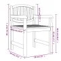 Sillas de jardín 4 uds madera maciza de teca 58x59x88 cm de vidaXL, Sillas de jardín - Ref: Foro24-3157904, Precio: 423,84 €,...