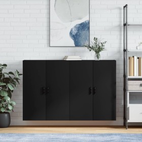 Armarios de pared 2 unidades negro 69,5x34x90 cm de vidaXL, Aparadores - Ref: Foro24-3195636, Precio: 138,28 €, Descuento: %