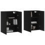 Armarios de pared 2 unidades negro 69,5x34x90 cm de vidaXL, Aparadores - Ref: Foro24-3195636, Precio: 138,28 €, Descuento: %