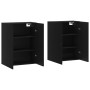 Armarios de pared 2 unidades negro 69,5x34x90 cm de vidaXL, Aparadores - Ref: Foro24-3195636, Precio: 138,28 €, Descuento: %