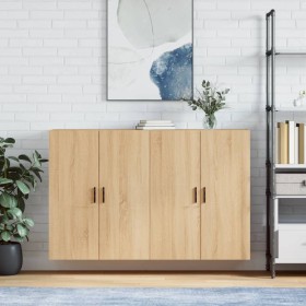 Armario de pared 2 unidades roble Sonoma 69,5x34x90 cm de vidaXL, Aparadores - Ref: Foro24-3195638, Precio: 125,27 €, Descuen...