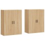 Armario de pared 2 unidades roble Sonoma 69,5x34x90 cm de vidaXL, Aparadores - Ref: Foro24-3195638, Precio: 125,27 €, Descuen...