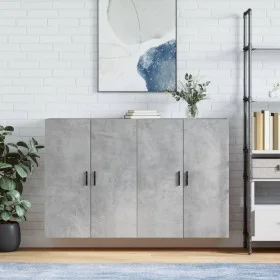 Wandschrank 2 Einheiten betongrau 69,5x34x90 cm von vidaXL, Sideboards - Ref: Foro24-3195639, Preis: 124,04 €, Rabatt: %
