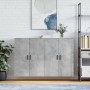 Armario de pared 2 unidades gris hormigón 69,5x34x90 cm de vidaXL, Aparadores - Ref: Foro24-3195639, Precio: 125,50 €, Descue...