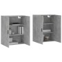 Armario de pared 2 unidades gris hormigón 69,5x34x90 cm de vidaXL, Aparadores - Ref: Foro24-3195639, Precio: 125,50 €, Descue...