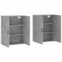 Armario de pared 2 unidades gris hormigón 69,5x34x90 cm de vidaXL, Aparadores - Ref: Foro24-3195639, Precio: 125,50 €, Descue...