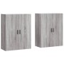 Armarios de pared 2 unidades gris Sonoma 69,5x34x90 cm de vidaXL, Aparadores - Ref: Foro24-3195641, Precio: 128,20 €, Descuen...