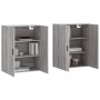 Armarios de pared 2 unidades gris Sonoma 69,5x34x90 cm de vidaXL, Aparadores - Ref: Foro24-3195641, Precio: 128,20 €, Descuen...