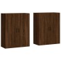 Armarios de pared 2 unidades marrón roble 69,5x34x90 cm de vidaXL, Aparadores - Ref: Foro24-3195642, Precio: 130,18 €, Descue...