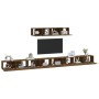 Set de muebles de TV 6 pzas madera contrachapada roble ahumado en Muebles TV | Comprar online en Foru.es