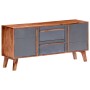 Aparador de madera maciza gris 120x30x55 cm de vidaXL, Aparadores - Ref: Foro24-286371, Precio: 261,65 €, Descuento: %
