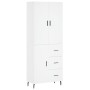 Aparador alto madera contrachapada blanco 69,5x34x180 cm de vidaXL, Aparadores - Ref: Foro24-3195915, Precio: 168,42 €, Descu...