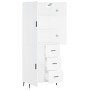 Aparador alto madera contrachapada blanco 69,5x34x180 cm de vidaXL, Aparadores - Ref: Foro24-3195915, Precio: 168,42 €, Descu...