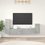 Set de muebles de TV 4 pzas madera contrachapada gris hormigón en Muebles TV | Comprar online en Foru.es