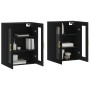 Armarios de pared 2 uds madera de ingeniería negro de vidaXL, Aparadores - Ref: Foro24-3197930, Precio: 159,49 €, Descuento: %