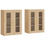 Armarios de pared 2 uds madera de ingeniería roble Sonoma de vidaXL, Aparadores - Ref: Foro24-3197932, Precio: 158,46 €, Desc...