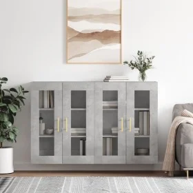 Wall cabinets 2 pcs concrete gray engineered wood by vidaXL, Sideboards - Ref: Foro24-3197933, Price: 163,76 €, Discount: %