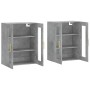 Armarios de pared 2 uds madera de ingeniería gris hormigón de vidaXL, Aparadores - Ref: Foro24-3197933, Precio: 165,33 €, Des...