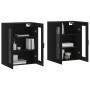 Armarios de pared 2 uds madera de ingeniería negro de vidaXL, Aparadores - Ref: Foro24-3197938, Precio: 179,65 €, Descuento: %