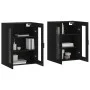 Wandschränke, 2 Stück, schwarzes Holzwerkstoff von vidaXL, Sideboards - Ref: Foro24-3197938, Preis: 177,42 €, Rabatt: %