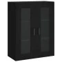 Wandschränke, 2 Stück, schwarzes Holzwerkstoff von vidaXL, Sideboards - Ref: Foro24-3197938, Preis: 177,42 €, Rabatt: %