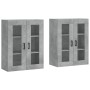 Armarios de pared 2 uds madera de ingeniería gris hormigón de vidaXL, Aparadores - Ref: Foro24-3197941, Precio: 171,86 €, Des...
