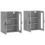 Armarios de pared 2 uds madera de ingeniería gris hormigón de vidaXL, Aparadores - Ref: Foro24-3197941, Precio: 171,86 €, Des...