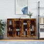 Armarios de pared 2 uds madera de ingeniería roble ahumado de vidaXL, Aparadores - Ref: Foro24-3197942, Precio: 170,36 €, Des...