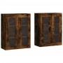 Armarios de pared 2 uds madera de ingeniería roble ahumado de vidaXL, Aparadores - Ref: Foro24-3197942, Precio: 170,36 €, Des...