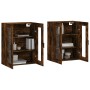 Armarios de pared 2 uds madera de ingeniería roble ahumado de vidaXL, Aparadores - Ref: Foro24-3197942, Precio: 170,36 €, Des...