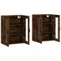 Armarios de pared 2 uds madera de ingeniería roble ahumado de vidaXL, Aparadores - Ref: Foro24-3197942, Precio: 170,36 €, Des...