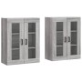 Armarios de pared 2 uds madera de ingeniería gris Sonoma de vidaXL, Aparadores - Ref: Foro24-3197943, Precio: 155,21 €, Descu...